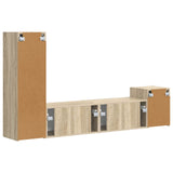 TV Cabinet Set Wall-mounted 4 pcs Sonoma Oak Engineered Wood 3408999