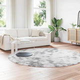 Shaggy Rug High Pile NAVARRA Silver Grey 240x240 cm Polyester 4102932