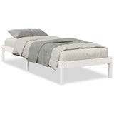 Extra Long Bed Frame without Mattress White 80x210 cm Solid Wood Pine 852401