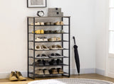 8-Tier Shoe Rack, Shoe Storage Organizer with Mesh Shelves, Free Standing Shoe Shelf Stand for 21-24 T3398P344399