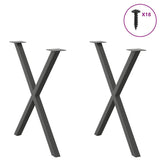 Dining Table Legs X-Shaped 2 pcs Anthracite 80x cm Steel 4012922