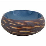 Countertop Basin Brown and Blue Oval 59x40x15 cm Ceramic 155087