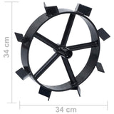 Metal Wheels for 6.5 HP Petrol Tiller 2 pcs 146268