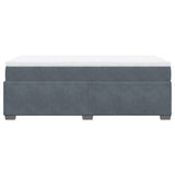 Box Spring Bed with Mattress Dark Grey 90x200 cm Velvet 3285258