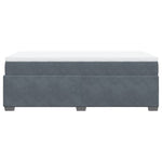 ZNTS Box Spring Bed with Mattress Dark Grey 90x200 cm Velvet 3285258