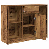 Sideboard with Drawer Old Wood 101x35x76 cm Engineered Wood 861569