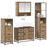 Bathroom Furniture Set 4 pcs Artisan Oak Engineered Wood 3402463