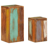Plant Stands 2 pcs Solid Reclaimed Wood 320806