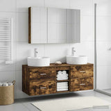 Bathroom Furniture Set 4 pcs Smoked Oak 3406907
