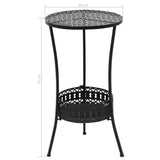 Bistro Table Black 40x70 cm Metal 245939