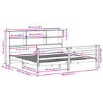 ZNTS Bookcase Bed without Mattress White 180x200 cm Super King Solid Wood Pine 3321906