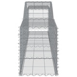 Arched Gabion Baskets 9 pcs 400x50x60/80 cm Galvanised Iron 3146977