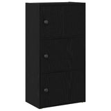 Bookcase Black Oak 40x24x77 cm Engineered Wood 860365