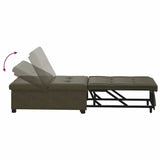 Sofa Bed Army Green 194 x 67 x 82 cm Huahua Fabric 42008606