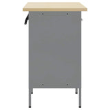 Work Cabinet with Drawer 2 pcs Black and Grey 100 x 55 x 85 cm 3321360