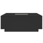 ZNTS Coffee Table with Infinity LED Black 100x100x40 cm 3284043