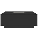 ZNTS Coffee Table with Infinity LED Black 100x100x40 cm 3284043