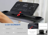 Folding Treadmill for Home Motorised Running Machine w/ LCD Display Black T3398P347524