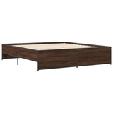 Bed Frame without Mattress Brown Oak 200x200 cm 3279871