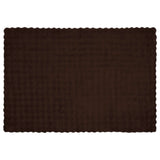 Anti-Slip Faux Rabbit Fur Blanket Olite 4 pcs Camel Polyester 42021797
