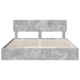 Storage Bed Concrete Grey 180 x 200 cm Engineered Wood 3412251