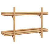 Wall Shelf with Shelf Brown 100 x 26 x 60 cm Bamboo 4107162