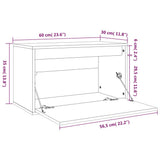 Wall Cabinet 60x30x35 cm Solid Pinewood 813445