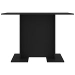 ZNTS Dining Table Black 110x60x75 cm Engineered Wood 800244