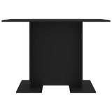 ZNTS Dining Table Black 110x60x75 cm Engineered Wood 800244