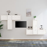 TV Cabinets 6 pcs White Solid Wood Pine 3100255