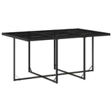 11 Piece Garden Dining Set with Cushions Black Poly Rattan 3210966