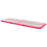 Inflatable Gymnastics Mat with Pump 500x100x10 cm PVC Pink 91918