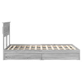 Storage Bed Grey Sonoma 135 x 190 cm Engineered Wood 3409922
