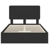 Storage Bed with Headboard Black 120 x 200 cm Engineered Wood 3412701