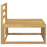 Outdoor Middle Sofa Solid Acacia Wood White 83 x 79 x 73 cm 901566