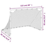 Soccer Goal White 122x81x81 cm Steel 4007966