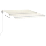 Manual Retractable Awning with LED 4x3 m Cream 3069942