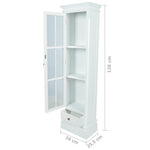 ZNTS Chic Bookcase Cabinet with 3 Shelves White Wooden 60639