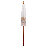 Balinese Parasol Cream 190 x 190 x 260 cm Cotton and solid wood 42006452