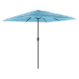 Garden Parasol with Steel Pole Blue 248x248x248 cm 4005090