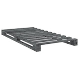 Bed Frame without Mattress Grey 100x200 cm Solid Wood Pine 3281581