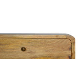 Solid Wood Oak-ish 2 Drawer Floating Bedside, 2 Drawers, Brown B2743P402971