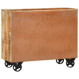 Sideboard with 3 Drawers 80x30x65 cm Solid Rough Wood Mango 351690