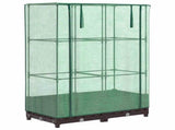Raised Bed with Greenhouse Cover Rattan Look 80x40x123 cm 4015796