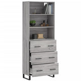 Highboard Grey Sonoma 69.5x34x180 cm Engineered Wood 3189411