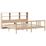 Bookcase Bed without Mattress 180x200cm Super King Solid Wood Pine 3322321