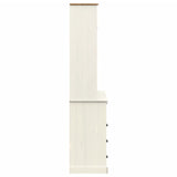 Highboard "VIGO" White 80x40x176 cm Solid Wood Pine 3200584