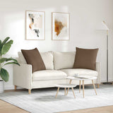 Sofa Pillows 2 pcs Brown 80 x 80 cm Fabric 42014044