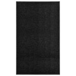 ZNTS Doormat Washable Black 90x150 cm 323413