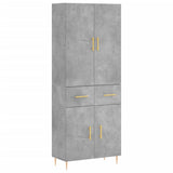 Highboard Concrete Grey 69.5x34x180 cm Engineered Wood 3198141